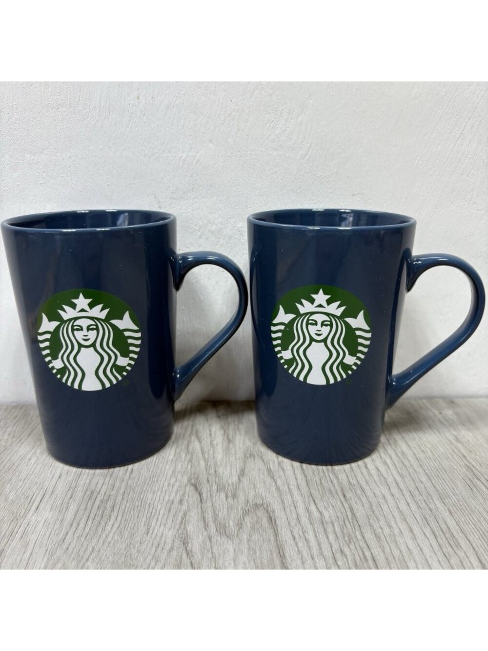 2 Starbucks Ceramic Coffee Tea Mug Cup Mermaid Logo Dishwasher 2020 Blue 11oz